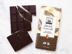 Almonds & Sea Salt 72% Dark Chocolate Bar