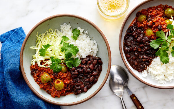 Beef Picadillo with Cuban Black Beans & Rice