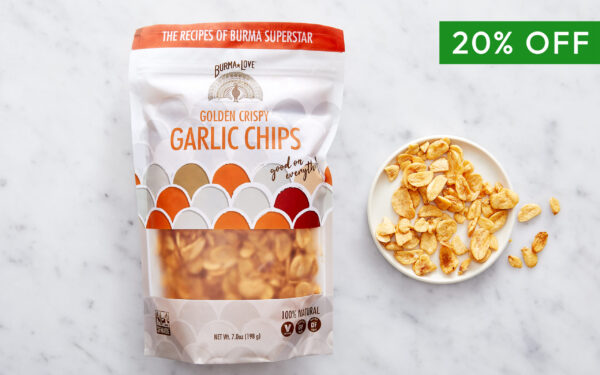Golden Crispy Garlic Chips