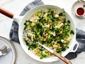 Green Fried Rice with Chicken
