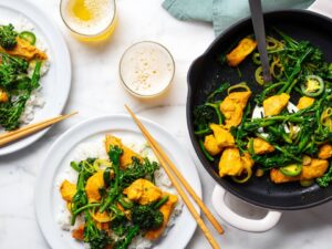 Malaysian Turmeric Stir-Fried Chicken with Broccoli