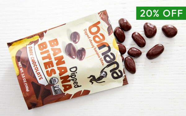 Organic Chewy Dark Chocolate Banana Bites