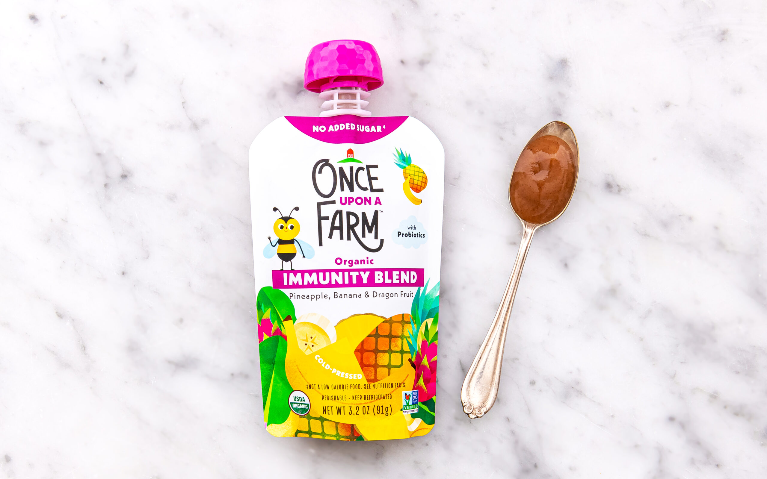 Organic Pineapple, Banana, & Dragon Fruit Immunity Blend Baby Food (6+ mos)