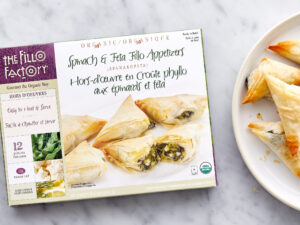 Organic Ready-to-Bake Spinach & Feta Fillo Appetizers