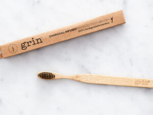 Soft Charcoal-Infused Bamboo Toothbrush