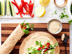 Summer Veggie Roll-Ups with Hummus