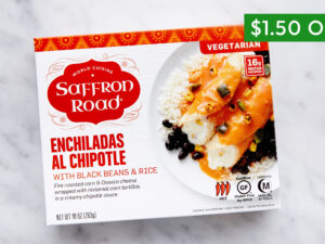 Vegetarian Chipotle Enchiladas with Black Beans & Rice