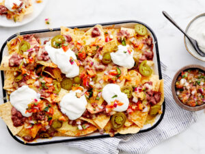 Veggie Nachos with Beans & Cheese